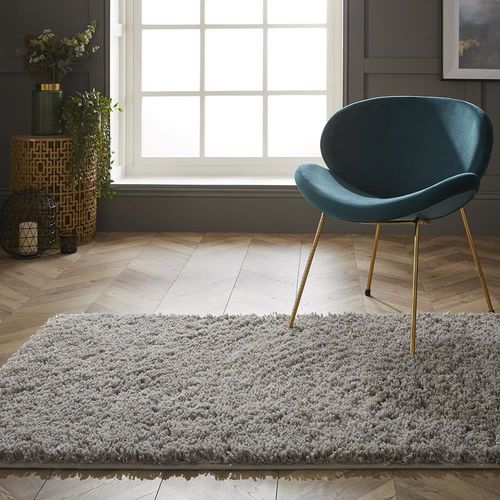 Larissa Ghost Grey Shaggy Rug - Plush