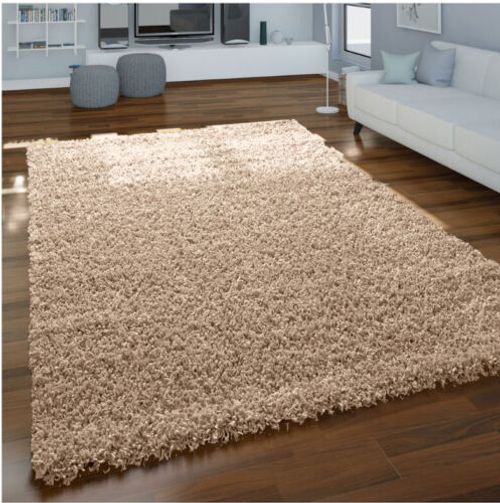 Light Beige Shaggy Rug 200x290cm