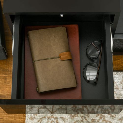 Modern LED Nightstand with High Gloss Finish